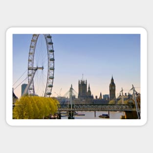 London Eye Houses of Parliament England Sticker